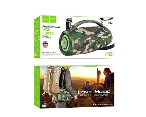 Портативна колонка HOCO HA4 mini Surge outdoor BT speaker Camouflage Green (6942007642309) Портативна колонка HOCO HA4 mini Surge outdoor BT speaker Camouflage Green (6942007642309)