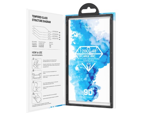 Захисне скло HOCO 9D large arc dustproof glass for iP15 Pro Max(A34) Black (6942007607469) Захисне скло HOCO 9D large arc dustproof glass for iP15 Pro Max(A34) Black (6942007607469)