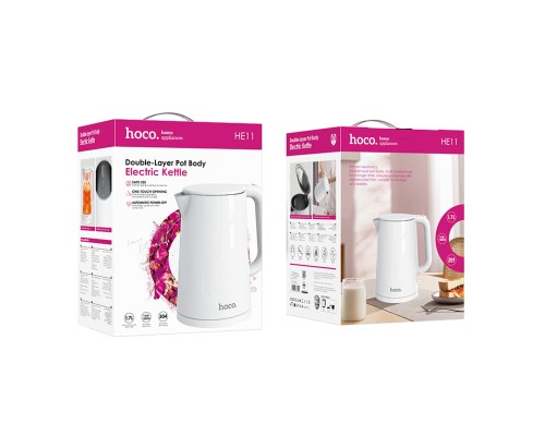Електрочайник HOCO HE11 1.7L electric kettle (EU) White (6942007638159) Електрочайник HOCO HE11 1.7L electric kettle (EU) White (6942007638159)