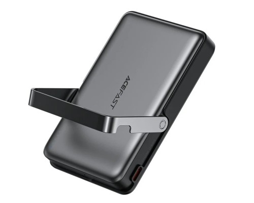 Зовнішній акумулятор ACEFAST M17 PD20W/22.5W magnetic fast charging power bank with built-in stand 10000mAh Black (6974316284000) Зовнішній акумулятор ACEFAST M17 PD20W/22.5W magnetic fast charging power bank with built-in stand 10000mAh Black (6974316284000)