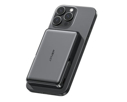 Зовнішній акумулятор ACEFAST M17 PD20W/22.5W magnetic fast charging power bank with built-in stand 10000mAh Black (6974316284000) Зовнішній акумулятор ACEFAST M17 PD20W/22.5W magnetic fast charging power bank with built-in stand 10000mAh Black (6974316284000)