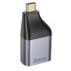 Перехідник HOCO UA35 Type-C to RJ45 adapter Metal Gray (6942007645607)