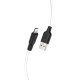 Кабель HOCO X21 Plus USB to iP 2.4A, 2m, silicone, silicone connectors, Black+White (6931474713780)
