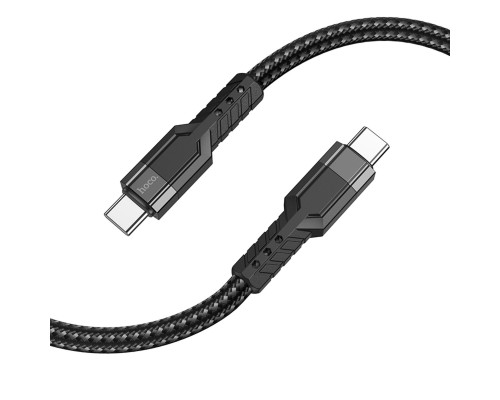 Кабель HOCO U110 Type-C to Type-C 60W charging data cable Black (6931474770622)