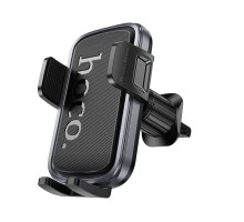 Автотримач для телефона HOCO H78 Vista push-type car holder (air outlet) Black Metal Gray (6942007647885)