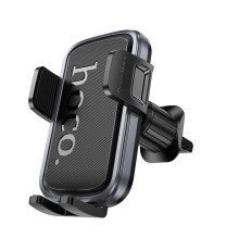 Автотримач для телефона HOCO H78 Vista push-type car holder (air outlet) Black Metal Gray (6942007647885)