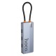 USB-хаб HOCO HB50 Wow 5-in-1 multi-function converter (HDTV+PD+USB3.0*3) Deep Space Gray (6942007647298)