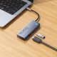USB-хаб HOCO HB50 Wow 5-in-1 multi-function converter (HDTV+PD+USB3.0*3) Deep Space Gray (6942007647298)