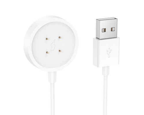 Бездротовий зарядний пристрій для смарт-годинника HOCO Y24 AMOLED Smart sports watch charging cable White (6942007641029) Бездротовий зарядний пристрій для смарт-годинника HOCO Y24 AMOLED Smart sports watch charging cable White (6942007641029)