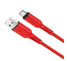 Кабель HOCO X59 USB to Type-C 3A, 1m, nylon, TPE connectors, Red (6931474744937)