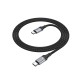 Кабель HOCO X102 Type-C to Type-C 3A, 1m, nylon, aluminum connectors, Black (6942007608787)