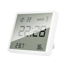 Термогігрометр HOCO HX41 Indoor electronic clock with hygrothermometer White (6942007647830)