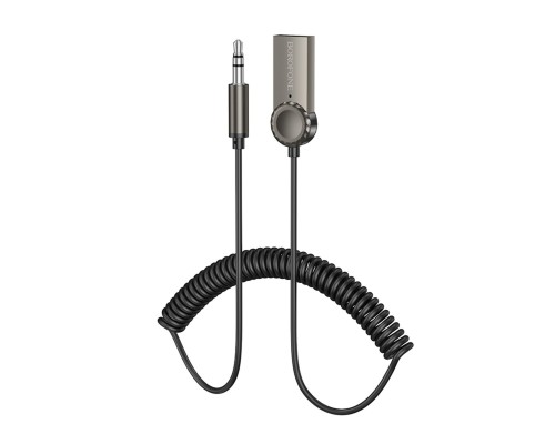 Bluetooth-ресивер BOROFONE BC56 Peaceful car AUX BT receiver with cable Metal Gray (6941991113031) Bluetooth-ресивер BOROFONE BC56 Peaceful car AUX BT receiver with cable Metal Gray (6941991113031)