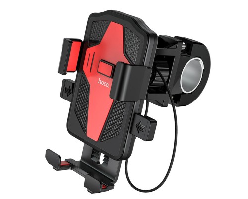 Велотримач для телефона HOCO CA73 Flying one-touch bicycle and motorcycle universal holder Black&Red (6931474731753) Велотримач для телефона HOCO CA73 Flying one-touch bicycle and motorcycle universal holder Black&Red (6931474731753)