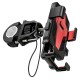 Велотримач для телефона HOCO CA73 Flying one-touch bicycle and motorcycle universal holder Black&Red (6931474731753)