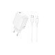 Мережевий зарядний пристрій з кабелем BOROFONE BN26 Fuente single-port PD20W charger set (C to iP) (EU) White (6941991120244)