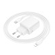 Мережевий зарядний пристрій з кабелем BOROFONE BN26 Fuente single-port PD20W charger set (C to iP) (EU) White (6941991120244)