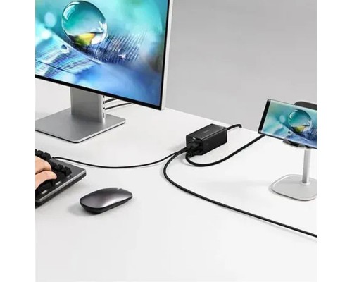 Мережевий зарядний пристрій Baseus GaN5 Pro Desktop Fast Charger 1U+2C+HDMI 67W with 1.5m power cord EU Black (CCGP110201) Мережевий зарядний пристрій Baseus GaN5 Pro Desktop Fast Charger 1U+2C+HDMI 67W with 1.5m power cord EU Black (CCGP110201)