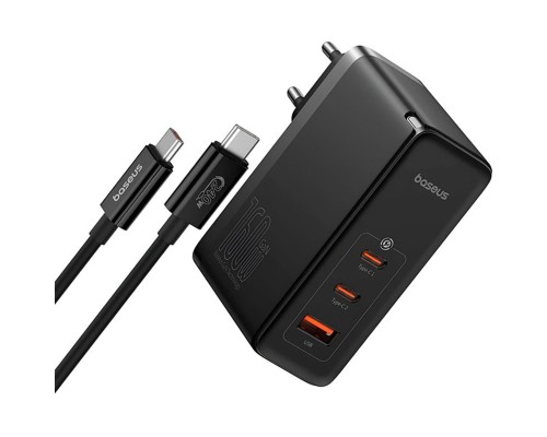 Мережевий зарядний пристрій Baseus GaN5 Pro Digital Fast Charger 2C+U 160W EU Cluster Black (With Superior Series Fast Charging Data Cable Type-C to T (P10110825113-00) Мережевий зарядний пристрій Baseus GaN5 Pro Digital Fast Charger 2C+U 160W EU Cluster Black (With Superior Series Fast Charging Data Cable Type-C to T (P10110825113-00)