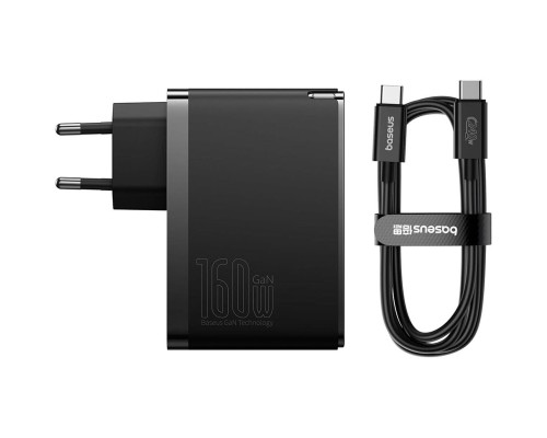 Мережевий зарядний пристрій Baseus GaN5 Pro Digital Fast Charger 2C+U 160W EU Cluster Black (With Superior Series Fast Charging Data Cable Type-C to T (P10110825113-00) Мережевий зарядний пристрій Baseus GaN5 Pro Digital Fast Charger 2C+U 160W EU Cluster Black (With Superior Series Fast Charging Data Cable Type-C to T (P10110825113-00)