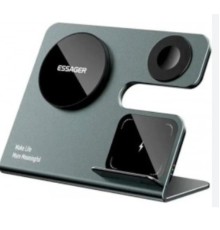 Бездротовий мультизарядний пристрій Essager  Ruicheng desktop magnetic suction 15W (3 in 1)  black (EWXZM-RC0G-Z)