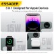 Бездротовий зарядний пристрій Essager Ruicheng desktop magnetic suction three in one wireless charging of 15W black (EWXZM-RC0G-Z)