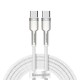 Кабель Baseus Cafule Series Metal Data Cable Type-C to Type-C 100W 2m White (CATJK-D02)