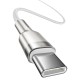 Кабель Baseus Cafule Series Metal Data Cable Type-C to Type-C 100W 2m White (CATJK-D02)