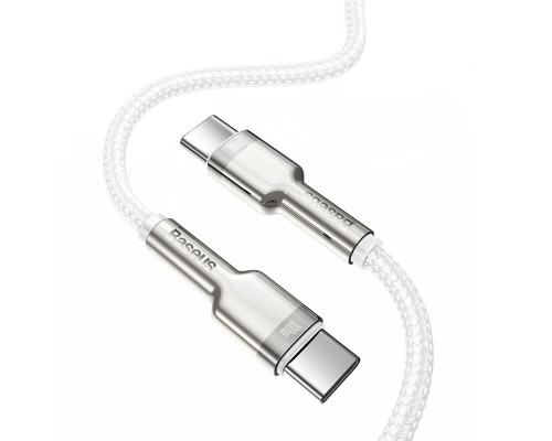 Кабель Baseus Cafule Series Metal Data Cable Type-C to Type-C 100W 2m White (CATJK-D02) Кабель Baseus Cafule Series Metal Data Cable Type-C to Type-C 100W 2m White (CATJK-D02)