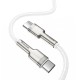 Кабель Baseus Cafule Series Metal Data Cable Type-C to Type-C 100W 2m White (CATJK-D02)
