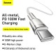 Кабель Baseus Cafule Series Metal Data Cable Type-C to Type-C 100W 2m White (CATJK-D02)