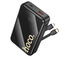 Зовнішній акумулятор HOCO Q37A Graceful 22.5W+PD20W power bank with two cables(20000mAh) Black (6942007644921)