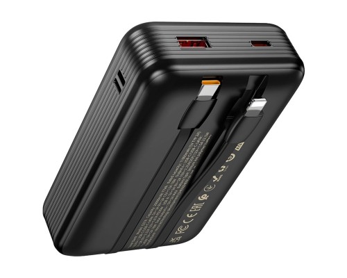 Зовнішній акумулятор HOCO Q37A Graceful 22.5W+PD20W power bank with two cables(20000mAh) Black (6942007644921) Зовнішній акумулятор HOCO Q37A Graceful 22.5W+PD20W power bank with two cables(20000mAh) Black (6942007644921)