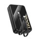 Зовнішній акумулятор HOCO Q37A Graceful 22.5W+PD20W power bank with two cables(20000mAh) Black (6942007644921)