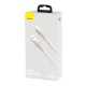 Кабель Baseus Cafule Series Metal Data Cable USB to Type-C 66W 2m White (CAKF000202)