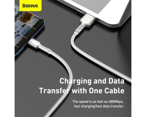 Кабель Baseus Cafule Series Metal Data Cable USB to Type-C 66W 2m White (CAKF000202) Кабель Baseus Cafule Series Metal Data Cable USB to Type-C 66W 2m White (CAKF000202)