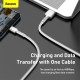 Кабель Baseus Cafule Series Metal Data Cable USB to Type-C 66W 2m White (CAKF000202)