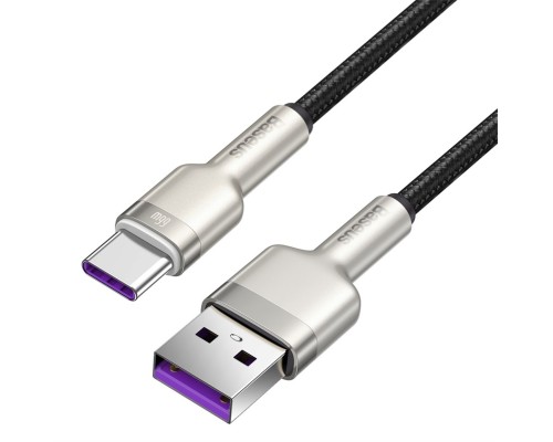 Кабель Baseus Cafule Series Metal Data Cable USB to Type-C 66W 0.25m Black (CAKF000001) Кабель Baseus Cafule Series Metal Data Cable USB to Type-C 66W 0.25m Black (CAKF000001)