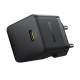 Мережевий зарядний пристрій Baseus Palm Fast Charger 1C 20W EU Cluster Black (with Baseus Mini White Cable USB-C to USB-C 60W (20V/3A) 1m Cluster Blac (P10111602113-01)