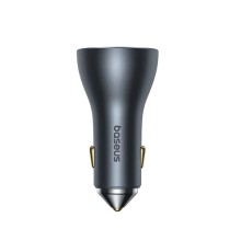 Автомобільний зарядний пристрій Baseus Golden Contactor Pro GaN Fast Charging Car Charger U+2C 65W Lunar Gray (C00035202841-00)