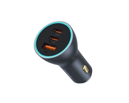 Автомобільний зарядний пристрій Baseus Golden Contactor Pro GaN Fast Charging Car Charger U+2C 65W Lunar Gray (C00035202841-00) Автомобільний зарядний пристрій Baseus Golden Contactor Pro GaN Fast Charging Car Charger U+2C 65W Lunar Gray (C00035202841-00)