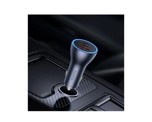 Автомобільний зарядний пристрій Baseus Golden Contactor Pro GaN Fast Charging Car Charger U+2C 65W Lunar Gray (C00035202841-00) Автомобільний зарядний пристрій Baseus Golden Contactor Pro GaN Fast Charging Car Charger U+2C 65W Lunar Gray (C00035202841-00)