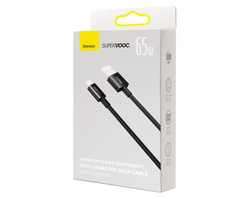 Кабель Baseus Superior Series (SUPERVOOC) Fast Charging Data Cable USB to Type-C 65W 1m Black (CAYS000901) Кабель Baseus Superior Series (SUPERVOOC) Fast Charging Data Cable USB to Type-C 65W 1m Black (CAYS000901)