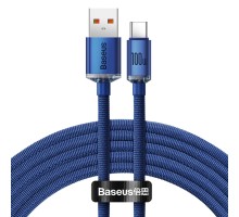 Кабель Baseus Crystal Shine Series Fast Charging Data Cable USB to Type-C 100W 2m Blue (CAJY000503)