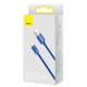 Кабель Baseus Crystal Shine Series Fast Charging Data Cable USB to Type-C 100W 2m Blue (CAJY000503)