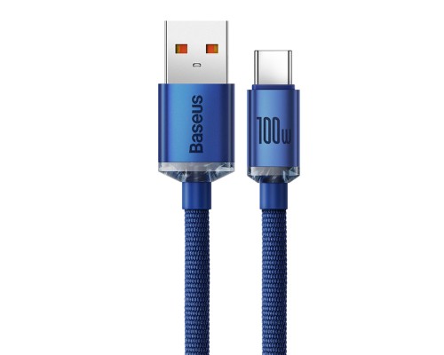 Кабель Baseus Crystal Shine Series Fast Charging Data Cable USB to Type-C 100W 2m Blue (CAJY000503) Кабель Baseus Crystal Shine Series Fast Charging Data Cable USB to Type-C 100W 2m Blue (CAJY000503)