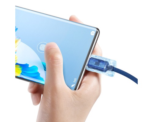 Кабель Baseus Crystal Shine Series Fast Charging Data Cable USB to Type-C 100W 2m Blue (CAJY000503) Кабель Baseus Crystal Shine Series Fast Charging Data Cable USB to Type-C 100W 2m Blue (CAJY000503)