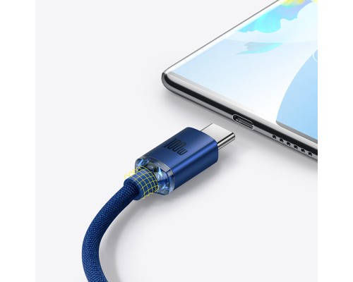 Кабель Baseus Crystal Shine Series Fast Charging Data Cable USB to Type-C 100W 2m Blue (CAJY000503) Кабель Baseus Crystal Shine Series Fast Charging Data Cable USB to Type-C 100W 2m Blue (CAJY000503)