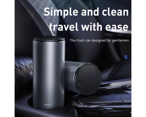 Автомобільний сміттєвий контейнер Baseus Gentleman Style Vehicle-mounted Trash Can（Bag1 roll/30）Dark gray (CRLJT-0G)