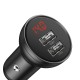 Автомобільний зарядний пристрій Baseus Digital Display Dual USB 4.8A Car Charger 24W+Three Primary Colors 3-in-1 Cable1.2M (TZCCBX-0G)